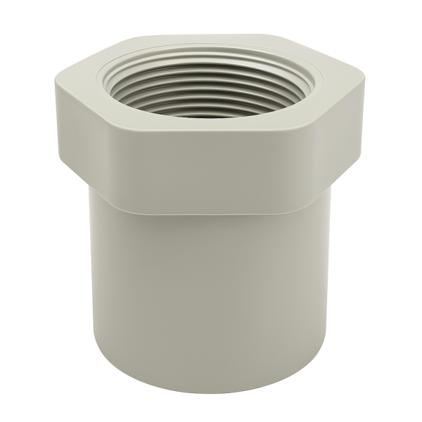 Adaptador socket-Rosca H BSP PP gris PN10 SDR11