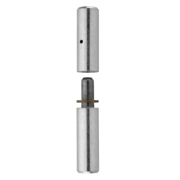 Pernio inox torneado con arandela de latón