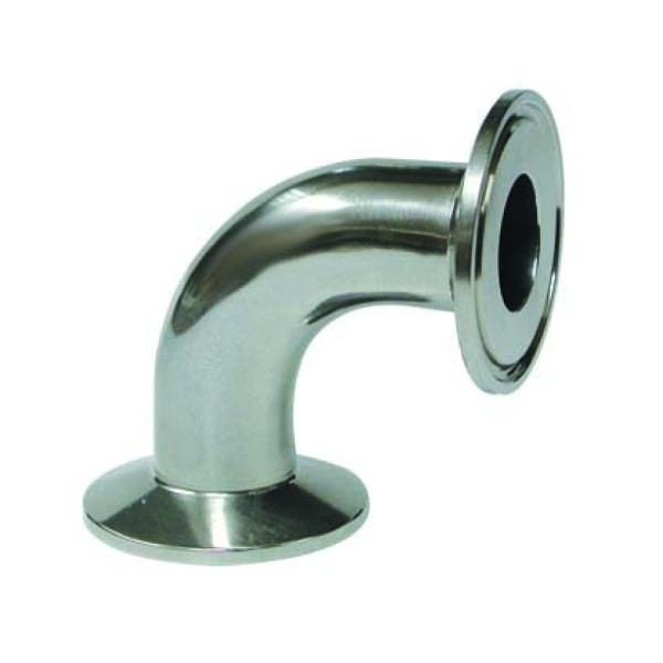 Codo inoxidable 90º clamp/clamp serie BS-4825