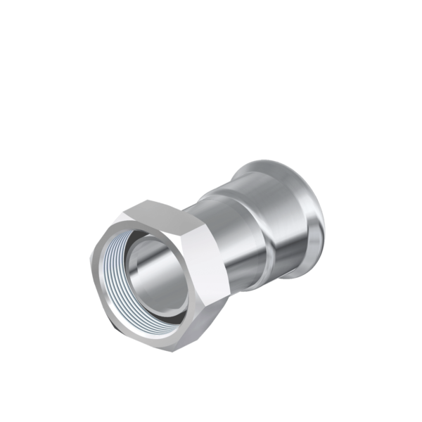 Manguito Hembra con tuerca loca Inoxidable / Presfitting
