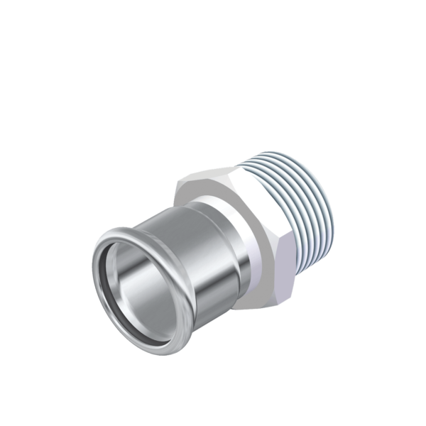 Entronque Hembra rosca Macho Inoxidable / Presfitting