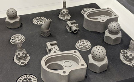 Piezas de metal real en impresora 3D